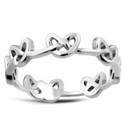 Celtic Knot Plain Silver Band Ring, rp652