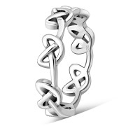 Celtic Knot Plain Silver Band Ring, rp652