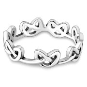 Celtic Knot Plain Silver Band Ring, rp652