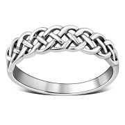 Celtic knot Plain Sterling Silver Ring, rp663