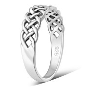 Celtic knot Plain Sterling Silver Ring, rp663