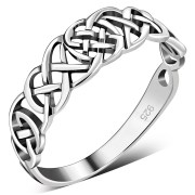 Celtic Knot Plain Sterling Silver Ring, rp665