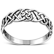 Celtic Knot Plain Sterling Silver Ring, rp665