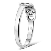 Light Scottish Style Celtic Knot Sterling Silver Ring, rp667