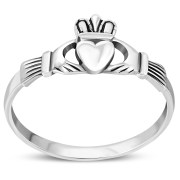 Celtic Claddagh Sterling Silver Ring, rp669