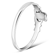 Thin Celtic Claddagh Ring, 925 Sterling Silver, rp671