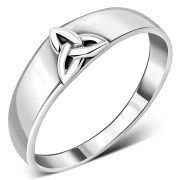 Plain Simple Celtic Trinity Knot Silver Ring, rp681