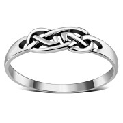 Irish Celtic Knot Sterling Silver Ring, rp683