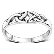 Two Silver Trinity knot in one ring, rp684