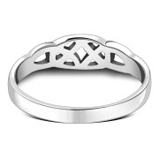 Two Silver Trinity knot in one ring, rp684