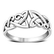 Unique Celtic Trinity knot Design Silver Ring, rp688