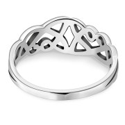 Unique Celtic Trinity knot Design Silver Ring, rp688