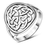Round Large Celtic Ring, 925 Sterling Silver, rp697