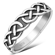 Celtic Knot Silver Ring, 925 Sterling Silver, rp703