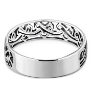 Plain Silver Ethnic Style Ring, 925 Sterling Silver, rp711