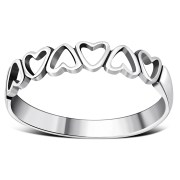 Silver Plain Heart Ring, rp719