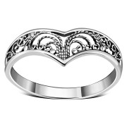 Filigree Style Silver Ring, rp725