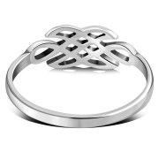 Unique Design Light Celtic Knot Silver Ring, rp763