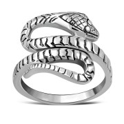 Plain Silver Snake Ring, rp767