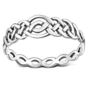 All Around Plain Celtic Knot Silver Ringת רפ781