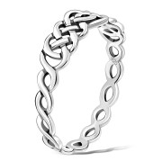All Around Plain Celtic Knot Silver Ringת רפ781