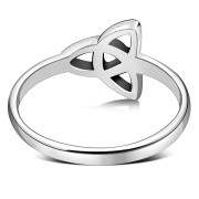 Plain Solid Sterling Silver Celtic Trinity Knot Ring, rp791