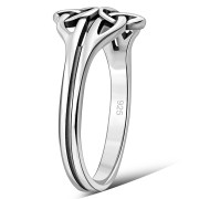 Plain Celtic Trinity Knot Silver Ring, rp796