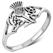 Celtic 925 Sterling Silver Thistle Ring, rp803