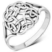 Round Plain Celtic Knot Silver Ring, rp809