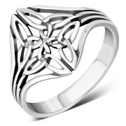 Celtic Trinity Knots Plain Silver Ring, rp819