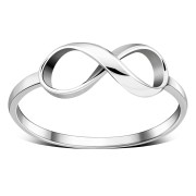 Plain Simple Knot Silver Band Ring, rp821