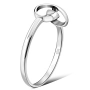 Plain Simple Knot Silver Band Ring, rp821