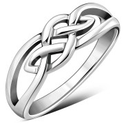 Celtic Knot Plain Silver Ring, rp824