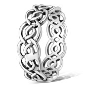 Celtic Knot Silver Band Ring, rp831