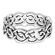 Celtic Knot Silver Band Ring, rp831