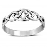 Plain Silver Trinity Knot Ring, rp835