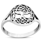 Tree of Life Celtic Knot Silver Ring, rp864