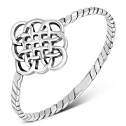  Twisted Shank Silver Celtic Ring - rp886