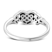 Irish Celtic Love Heart Trinity Knot Promise Silver Ring, p901