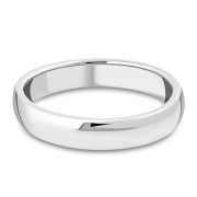 3.9mm Wide | Plain Half Round Top Silver Blank Engravable Wedding Band Ring, rp903