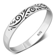 Ethnic Style Sterling Silver Band Ring, rpk6