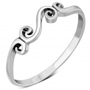 Delicate Spiral Silver Ring, rpk35