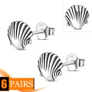 Sea Shell Sterling Silver Stud Earrings, tpes001