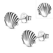 Sea Shell Sterling Silver Stud Earrings, tpes001
