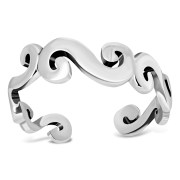 Spiral Style Silver Toe Ring, tr49