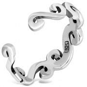 Spiral Style Silver Toe Ring, tr49
