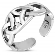 Celtic Knot Toe Ring Plain Silver TR48