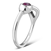 Amethyst Cubic Zirconia Silver Toe Ring, trs006