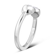Clear Cubic Zirconia Silver Toe Ring, trs008