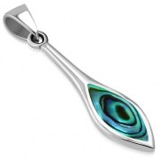 Abalone Oval Silver Pendant, p530
